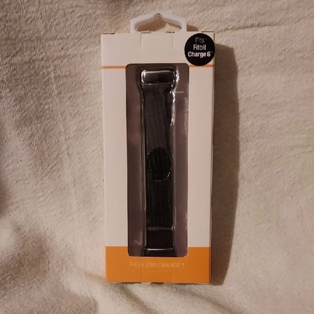 Black Stainless Steel Mesh Band for Fitbit Charge 5